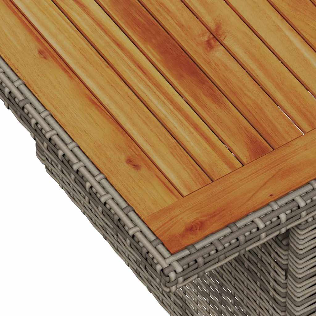 Garten-Sofa-Set mit Speicher 10 pcs Grau Poly Rattan